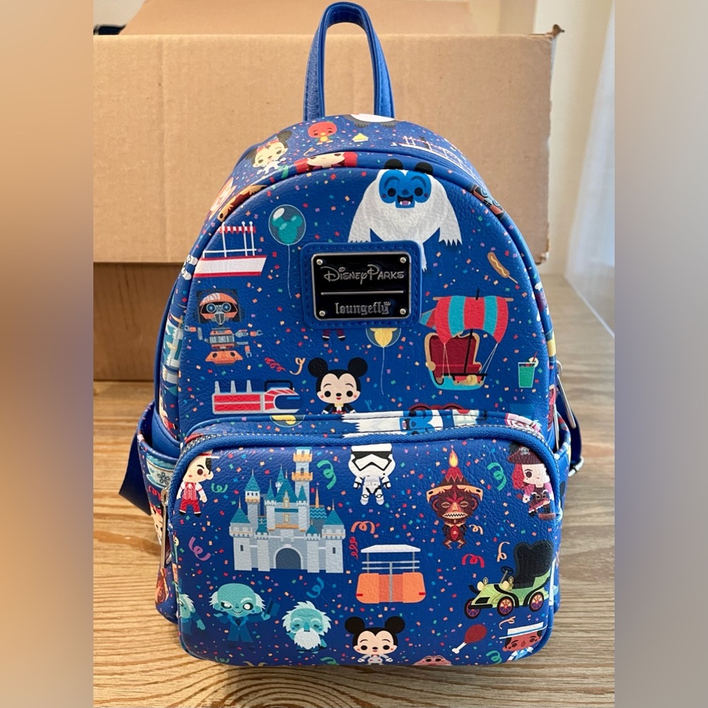 Disney Parks Loungefly Attractions Chibi Mini Backpack